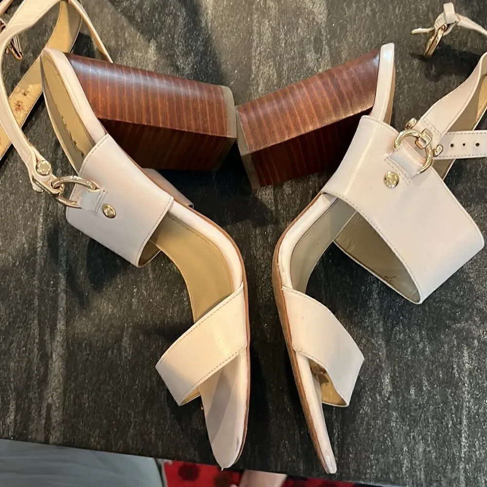 Coach Tan Block Heels - Picture 6 of 8